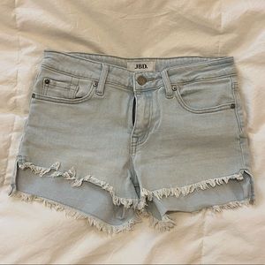 JBD Just Black Denim Light Acid Wash Cut-off Jean Shorts